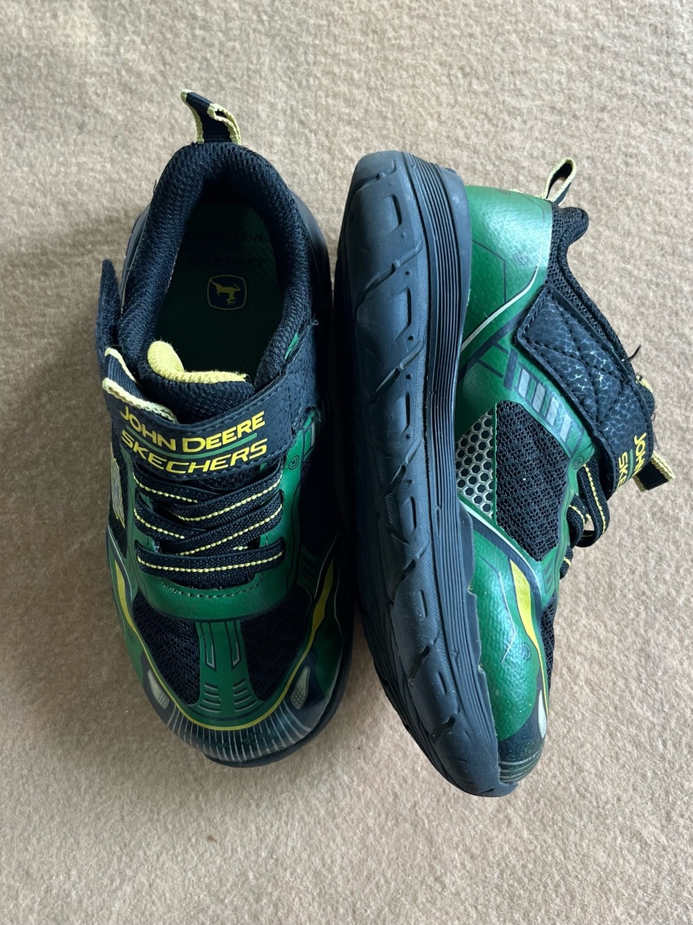 Skechers John Deere Toddler Boys Sneakers Green Black Size 10 Tractor